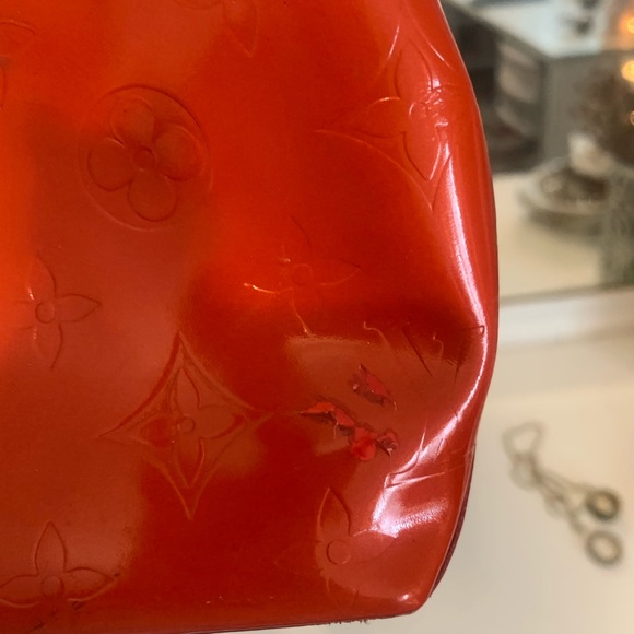 Authentic Louis Vuitton veneer red orange bag - Picture 4 of 15